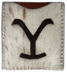 'Y Brand' Hair on Cowhide Stick-On Cell Phone Card Wallet